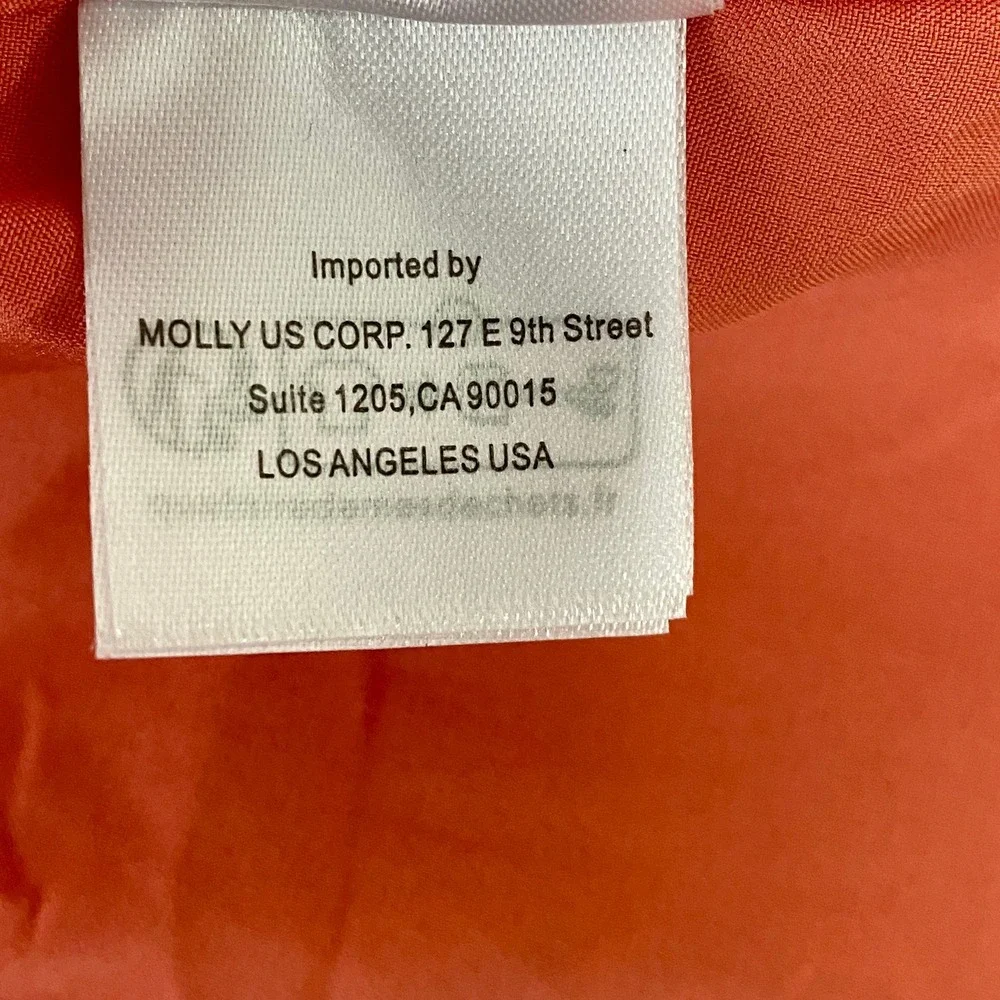 Molly Bracken Paisley V-Neck Midi Dress Coral L Boho Upside‎ Down Label
